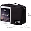 Miniatyrbild 2 av 5: Multifunktionell vattentät bärbar kabelväska för surfplattor, externa hårddiskar, laddare, kablar, Kindle, adaptrar, minneskort, USB-kablar (3 lager)