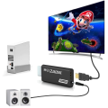 Miniatyrbild 4 av 7: WII till HDMI-omvandlare - Svart. Wii till Hdmi-kontakt utgångsvideo 3,5 mm ljud - stöder alla Wii-visningslägen