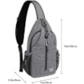 Miniatyrbillede 2 af 5: Crossbody Sling Rygsæk Sling Taske Rejse Vandring Bryst Taske Daypack