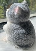 Stor Taba Squishy-katt, Taba Katt Squishy Klemmeleker, Søt Squishy-katt, Squishy Gummikatt, til fest og bursdag eller jul (grå)