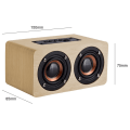Pikkukuva 4 / 5: Puinen yhdistelmäkaiutin Langaton Bluetooth 4.2 Kaiutin, Stereokaiutin 2 kaiuttimella - Keltainen puukuvio