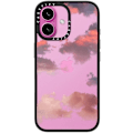 Miniatyrbilde 2 av 6: Kompakt iPhone 16 Pro Max Deksel [Lettvekt / 1,2 m 2X Militær Grad Fallbeskyttelse/Slank] - Kirsebær - Klar Svart Clouds (Red) iPhone 16