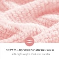 Pikkukuva 3 / 8: Suuri mikrokuitupyyhe naisille, anti-frizz pyyhe kuminauhalla | Erittäin imukykyinen | Speed ​​Pyyhe Pink