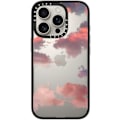 Miniatyrbilde 3 av 5: Kompakt iPhone 16 Pro Max Deksel [Lettvekt / 1,2 m 2X Militær Grad Fallbeskyttelse/Slank] - Kirsebær - Klar Svart Clouds (Red) iPhone 16 Pro