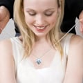 Miniatyrbillede 2 af 5: Kvinde Carne-lian Krystal Kæde Choker Halskæder-Match Hjerteformet Kæde Krystal Halskæde Smykker Halskæder & Vedhæng Trendy Elegent (Blå)