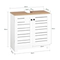 Miniatyrbillede 2 af 9: SoBuy Hjørneunderskab Underskab Badeværelsesskab BZR40-W Sink cabinet(on wall)