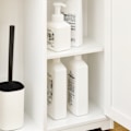 Pikkukuva 8 / 9: SoBuy WC-paperiteline WC-hylly Kylpyhuonekaappi BZR189-W White 50*21*86cm