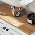 Miniatyrbillede 4 af 9: SoBuy Hjørneunderskab Underskab Badeværelsesskab BZR40-W Sink cabinet(on wall)
