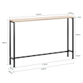 Miniatyrbild 2 av 7: SoBuy Avlastningsbord Sideboard FSB19-XL-Z White L120*B20*H80cm
