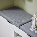 Miniatyrbild 4 av 9: SoBuy Bänk med 2 dörrar Skobänk Hallmöbler FSR96-W White+Gray 100*34*48CM