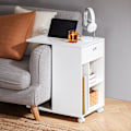Miniatyrbillede 9 af 9: SoBuy Sidebord Sofabord i c-form Cafébord Sengebord FBT148-W