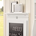 Miniatyrbillede 4 af 9: SoBuy Træfoldebord med tavle 75*50 cm , Barbord hvide FWT20-W WHITE