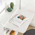 Miniatyrbillede 4 af 8: SoBuy Pladsbesparende klapbord 2 hylder skrivebord reol FWT92-W White