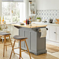 Pikkukuva 9 / 9: SoBuy Keittiösaareke Keittiökaappi pyörillä Baaripöytä FKW71-HG Gray