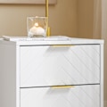 Miniatyrbild 6 av 10: SoBuy, smalt sängbord, sängbord set om 2, sängbord för sovrum, FBT160-W