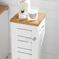 Pikkukuva 4 / 9: SoBuy WC paperiteline kylpyhuone kaappi Hyllykokonaisuus BZR85-W Toilet paper holder