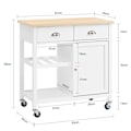 Miniatyrbillede 2 af 9: SoBuy Skænk Serveringsvognen Køkkenø konsolbord FKW62-II-WN White