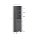 Pikkukuva 3 / 8: SoBuy kaappi Pesukonekaappi kulmakaappi lipastot BZR17-DG Grey High cabinet