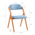 Miniatyrbillede 2 af 9: SoBuy Klapstol med hynde spisebordsstole FST92-BL Blue
