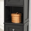 Miniatyrbild 5 av 7: SoBuy Högskåp badrum, hörnhylla med lådor och dörrar, FRG236-DG Gray High cabinet