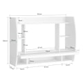 Pikkukuva 2 / 10: SoBuy Seinään työpöytä Tietokonepöytä Toimistopöytä FWT18-W White W82 x D39 x H60cm
