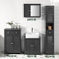 Miniatyrbillede 7 af 7: SoBuy Underskab med låger Underskab til vask FRG237-DG Gray Sink cabinet(on wall)