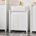 Miniatyrbild 1 av 7: SoBuy Tvättställsunderskåp badrumsskåp underskåp BZR101-W Sink cabinet(on wall)