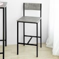 Miniatyrbild 5 av 6: SoBuy, Matgrupp, Barbord och 2 stolar OGT27-HG Gray Square tabel with 2 chairs