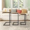 Miniatyrbild 9 av 9: SoBuy, Satsbord set om 3, Soffbord, svart + brun, FBT102-F