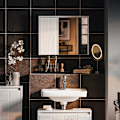 Pikkukuva 1 / 11: SoBuy kylpyhuone kaappi Seinäkaappiin Peilikaappi BZR153-W Mirror Cabinet