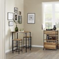 Miniatyrbild 7 av 7: SoBuy barbord och 2 pallar Matgrupp Köksbord OGT10-PF brown table with 2 stools