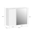 Pikkukuva 3 / 11: SoBuy kylpyhuone kaappi Seinäkaappiin Peilikaappi BZR153-W Mirror Cabinet