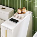 Pikkukuva 4 / 11: SoBuy WC-paperiteline Pesukonekaappi Kylpyhuoneen hylly BZR183-W Toilet paper holder