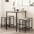 Pikkukuva 1 / 7: SoBuy Baaripöytä ja 4 jakkaraa, Ruokailuryhmä, OGT11-HG Grey Table with 4 stools