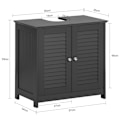 Miniatyrbillede 3 af 7: SoBuy Underskab med låger Underskab til vask FRG237-DG Gray Sink cabinet(on wall)