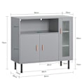 Miniatyrbillede 2 af 9: SoBuy Konsolbord Vitrineskab Sidebord FSB82-HG Grey