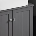 Miniatyrbillede 6 af 8: SoBuy Vaskeskab til badeværelse med 2 døre BZR18-DG Grey Sink cabinet(on wall)