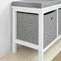 Miniatyrbillede 4 af 6: SoBuy Bænk Indendørs med 2 kurve FSR81-HG W70 x D30 x H50cm