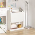 Miniatyrbillede 1 af 8: SoBuy Pladsbesparende klapbord 2 hylder skrivebord reol FWT92-W White