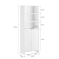 Pikkukuva 3 / 10: SoBuy Kylpyhuonekaappi Pyykkikaappi Korkea kaappi BZR155-W High cabinet