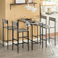 Pikkukuva 9 / 9: SoBuy Baaripöytä ja 4 tuolia Ruokailuryhmä OGT14-N Wood Rectangular table with 4 chairs