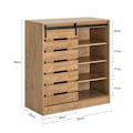 Miniatyrbillede 2 af 7: SoBuy Enkel og moderne konsolbord Skænk med skydedøre FSB65-N Wood Cabinet