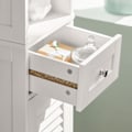 Miniatyrbild 7 av 9: SoBuy Högskåp badrum hörnhylla med 1 lådor och 2 dörrar FRG236-W White High cabinet