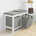 Miniatyrbillede 6 af 6: SoBuy Bænk Indendørs med 2 kurve FSR81-HG W70 x D30 x H50cm