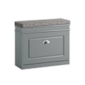 Miniatyrbillede 2 af 5: SoBuy Skobænk med hynde og fack Skoskab Skoreol FSR82-K-HG Gray L60*B24*H52cm