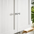Pikkukuva 4 / 8: SoBuy kylpyhuone kaappi Seinäkaappiin pyyhetelineellä BZR84-W white Wall cabinet with 2 doors