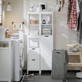 Pikkukuva 1 / 8: SoBuy Pyykkikaappi Kylpyhuone kaappi Korkea kaappi BZR123-W High cabinet