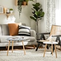 Miniatyrbild 7 av 7: SoBuy Soffbord Sidobord Satsbord Cafébord FBT74-HG grey