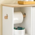 Pikkukuva 7 / 9: SoBuy WC-paperiteline WC-hylly Kylpyhuonekaappi BZR189-W White 50*21*86cm
