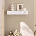 Miniatyrbillede 1 af 11: SoBuy Vægreol Reol med 2 skuffer FRG43-W White Length 64cm